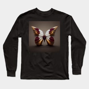 red and gold crystal butterfly Long Sleeve T-Shirt